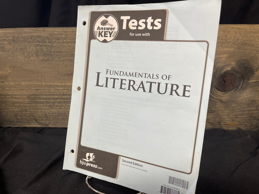Fundamentals of Literature second ed test key