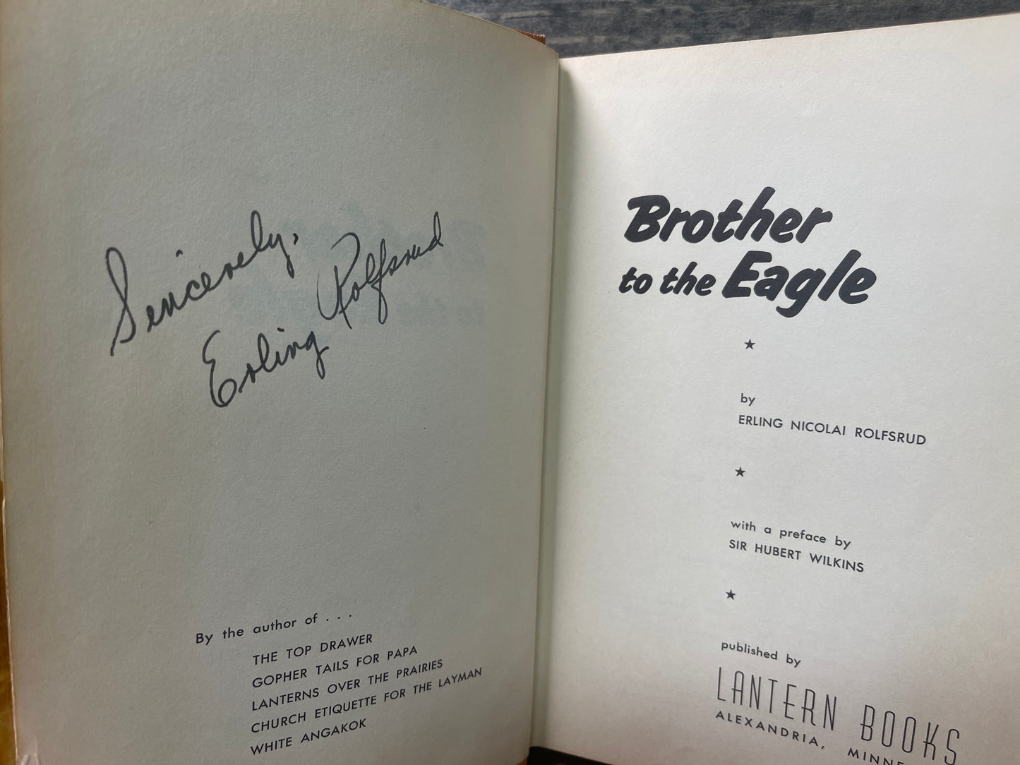 Brother to the Eagle by Erling Nicolai Rolfsrud