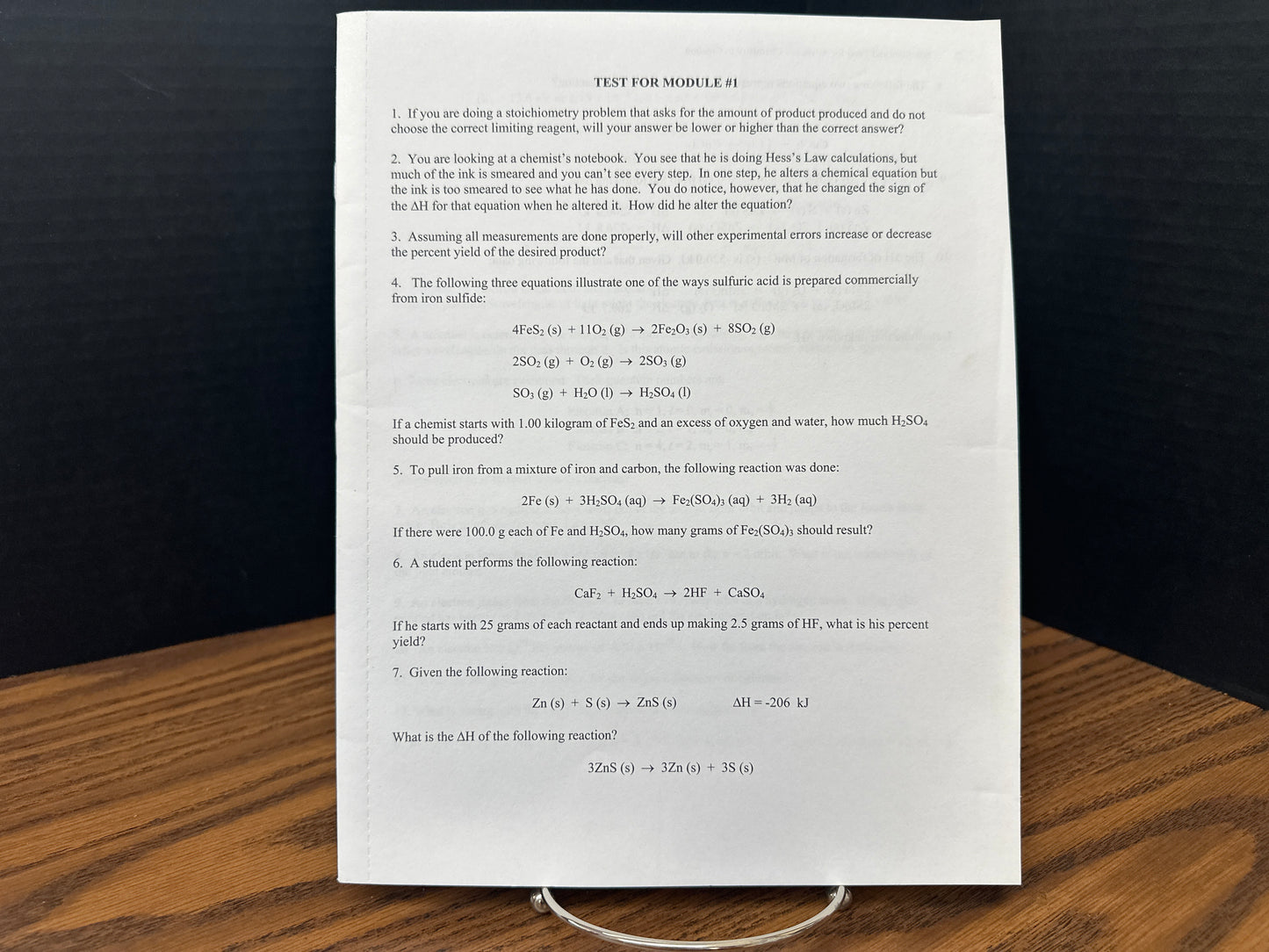 Advanced Chemistry in Creation tests