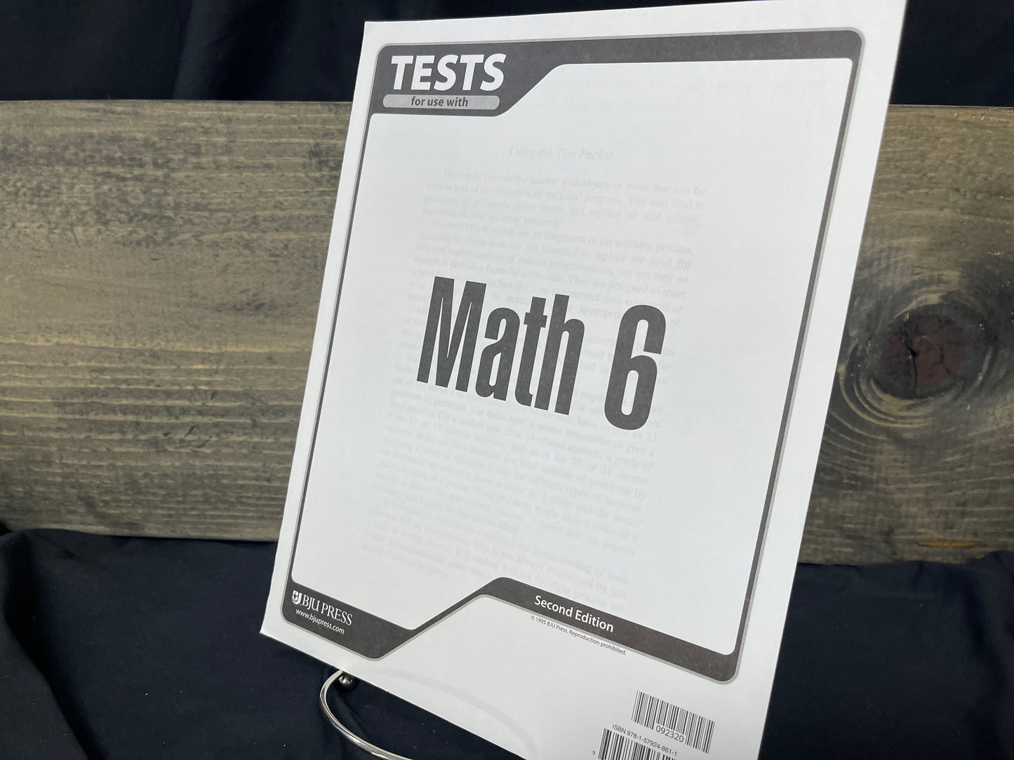 Math 6 second ed tests