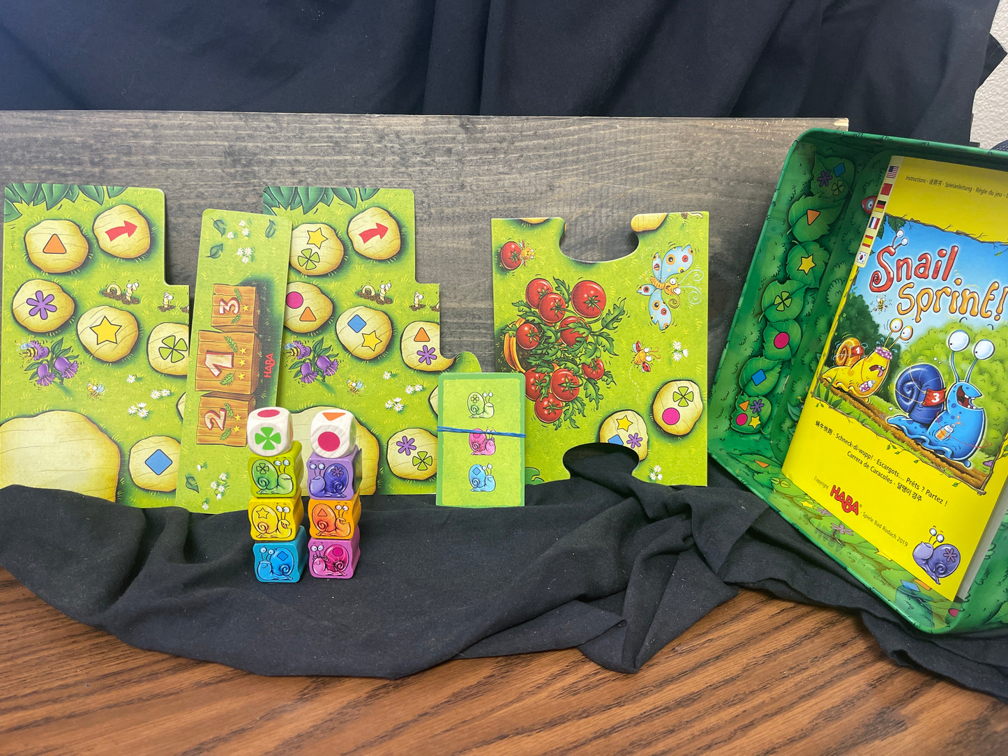 Snail Sprint Snail Racing Dice Magnetic Board Game Children HABA Complete