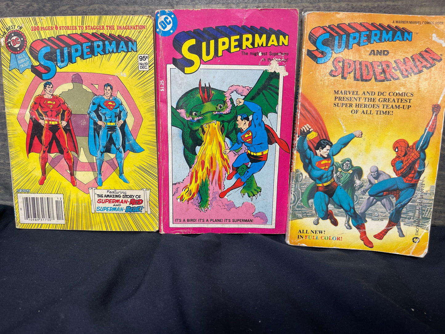 Superman, Superman, Superman and Spider-man