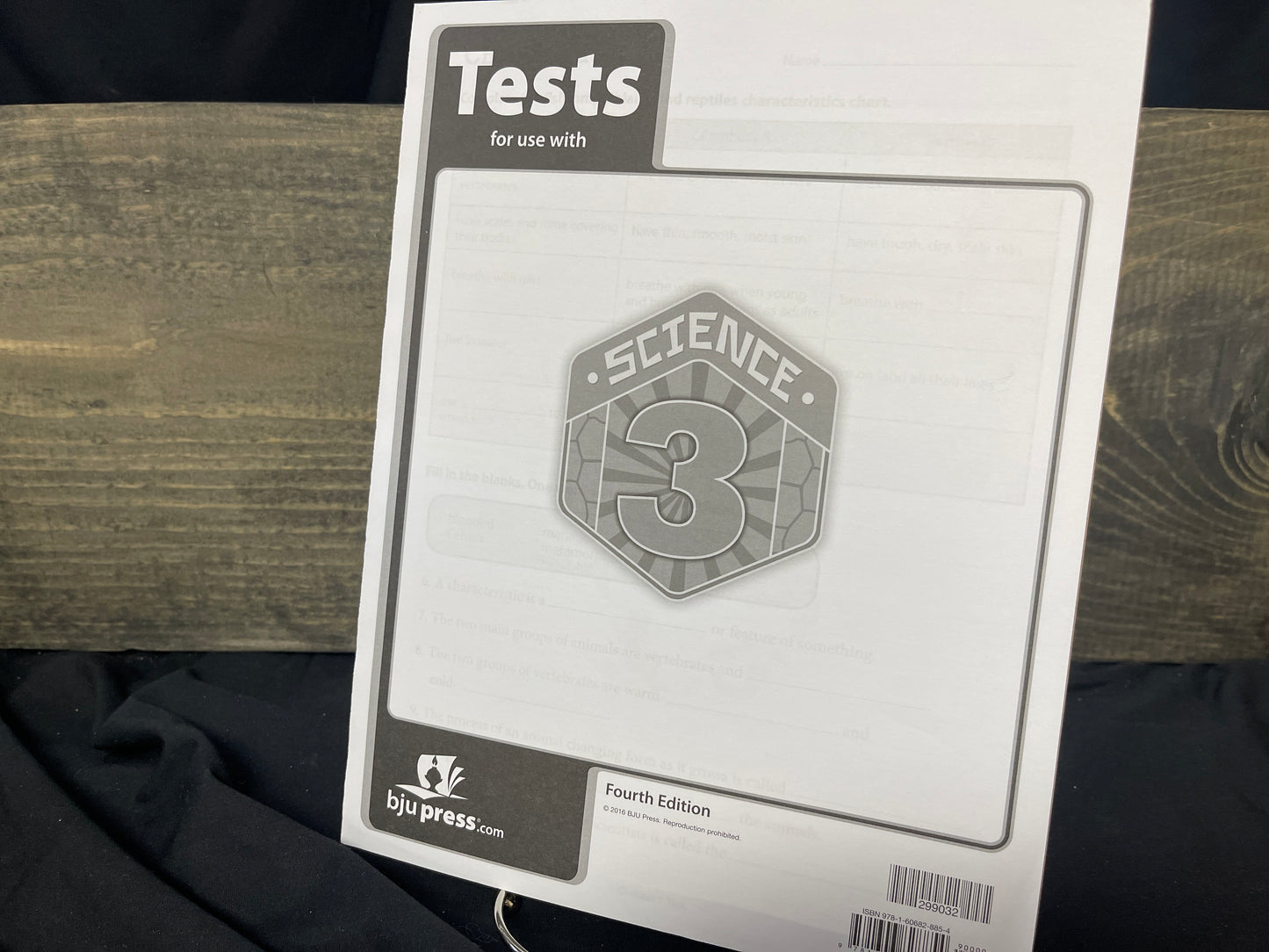 Science 3 fourth ed tests