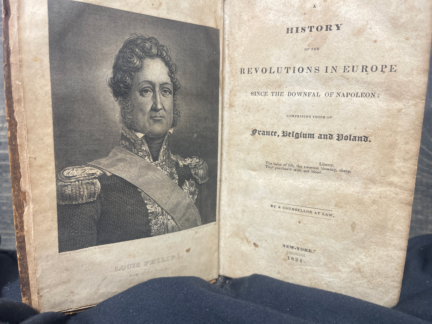 1831 History of Revolutions in Europe | Courtright Family Provenance