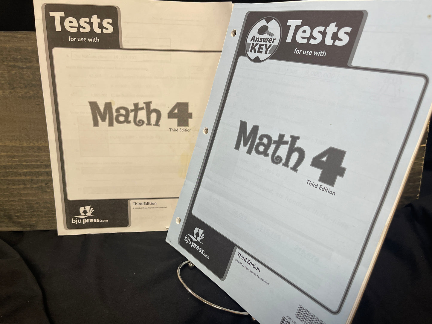 Math 4 third ed test/key set