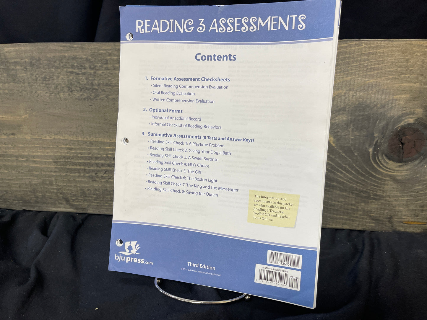 Reading 3 third ed assessments