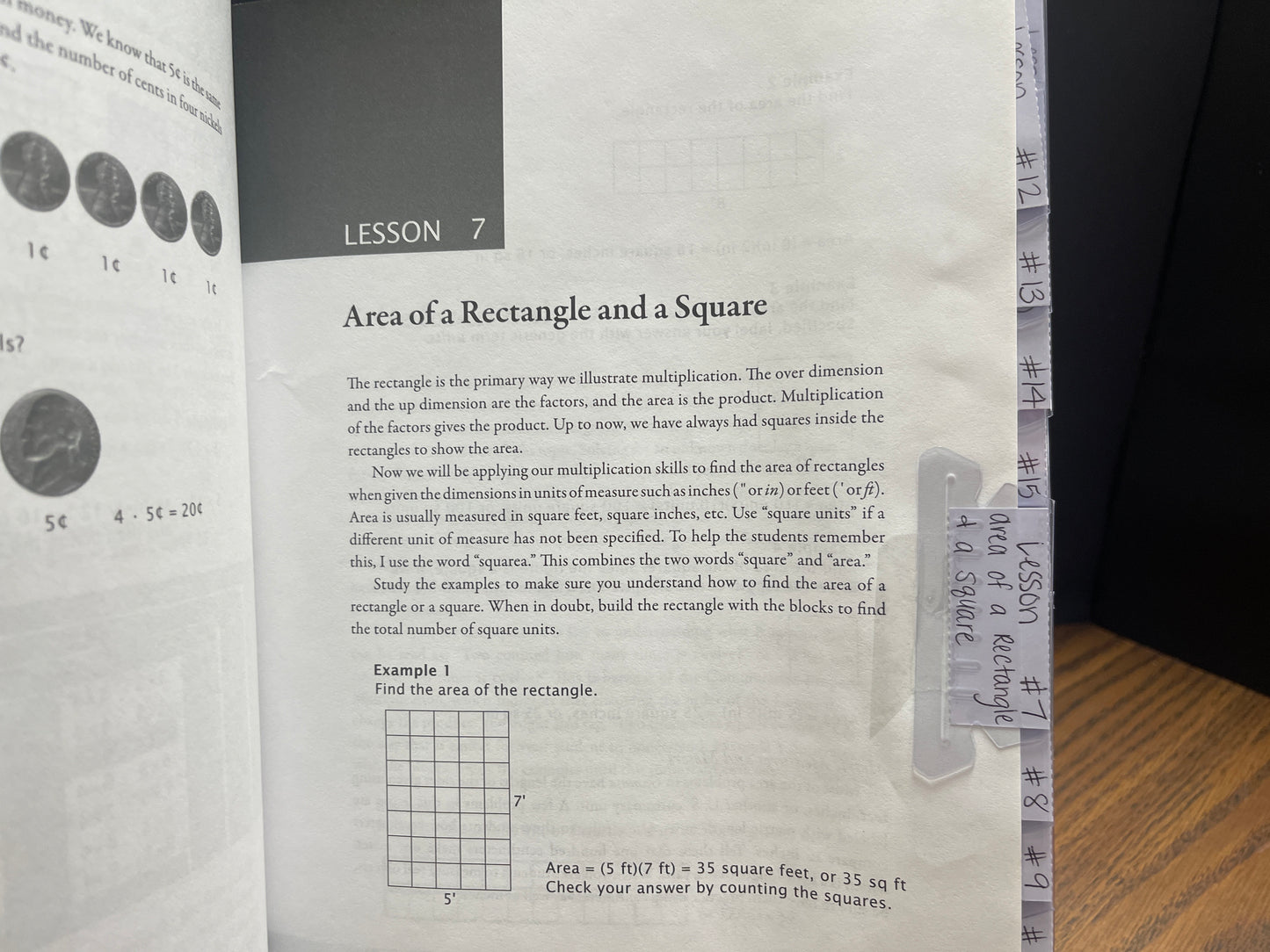 Gamma Instruction Manual lessons have tabs