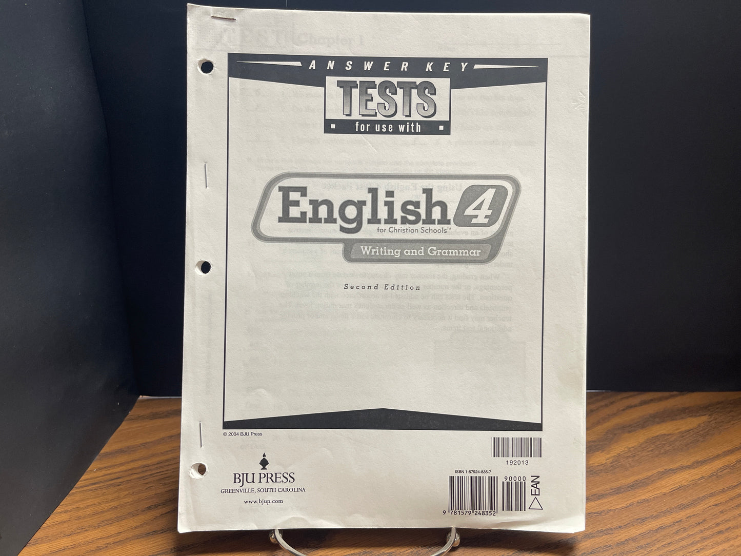 English 4 Tests second ed answer key