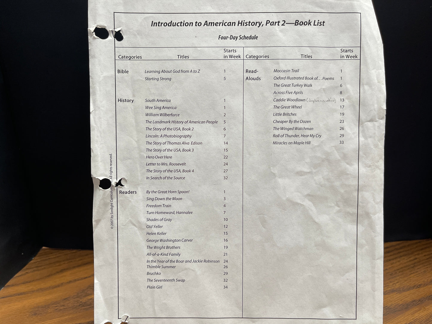 Sonlight Introduction to American History part 2 instructor guide