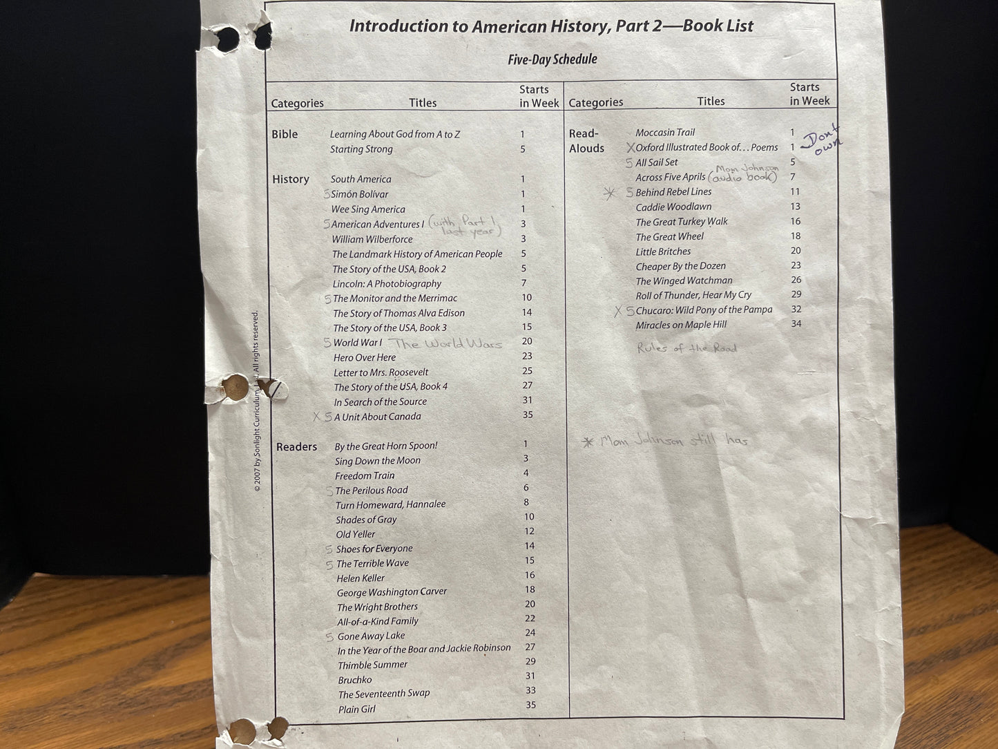 Sonlight Introduction to American History part 2 instructor guide