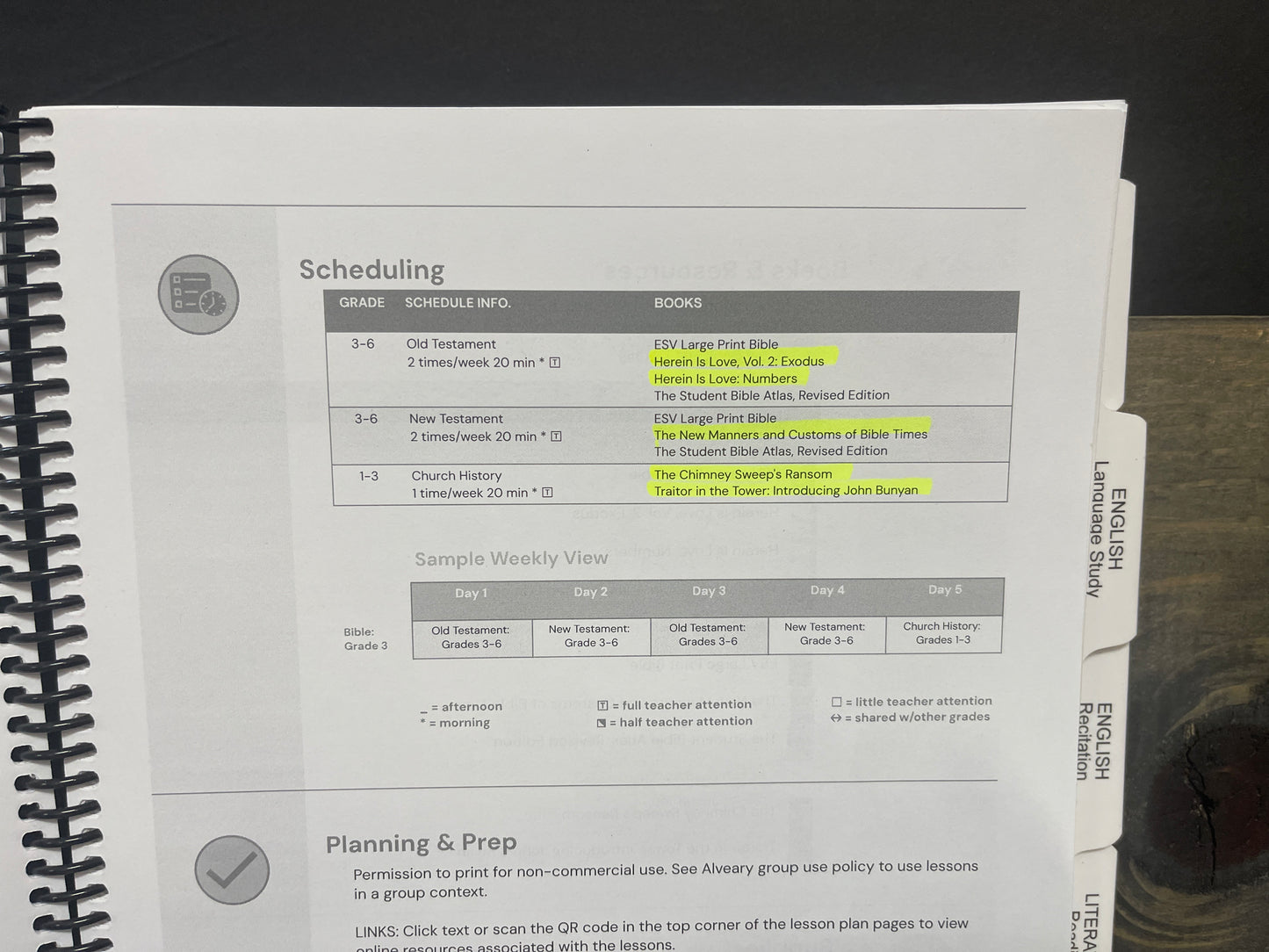 Alveary Grade 3 Teacher Planning Guides (Complete Set, Light Markings)