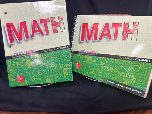 Glenco Math course 2 volume 1 student/teacher set