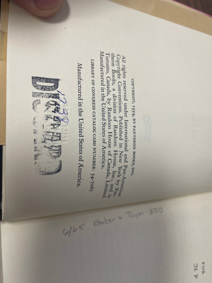 Roman Wall – Bryher – 1954 Pantheon Hardcover Ex-Library Historical Novel