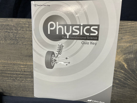 Physics quiz key