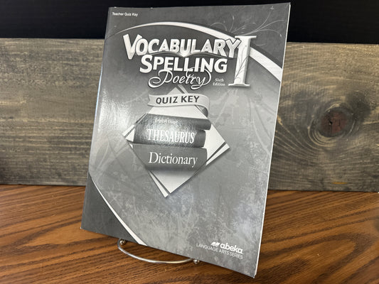 Vocabulary Spelling Poetry I sixth ed quiz key