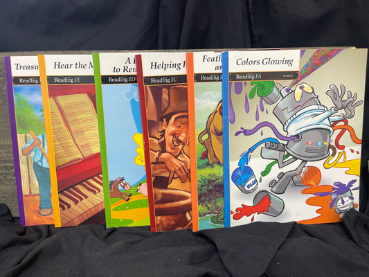 BJU Reading 1A-1F lot of 6 readers third ed