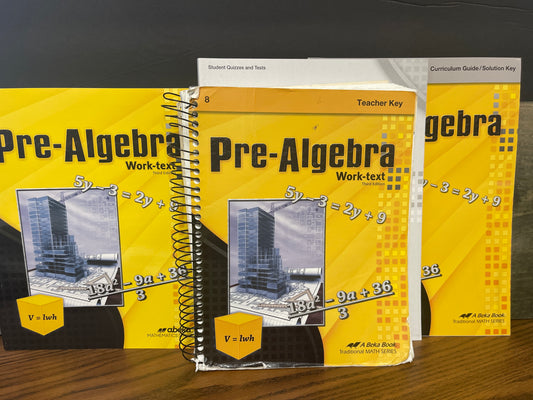 Pre-Algebra set third ed