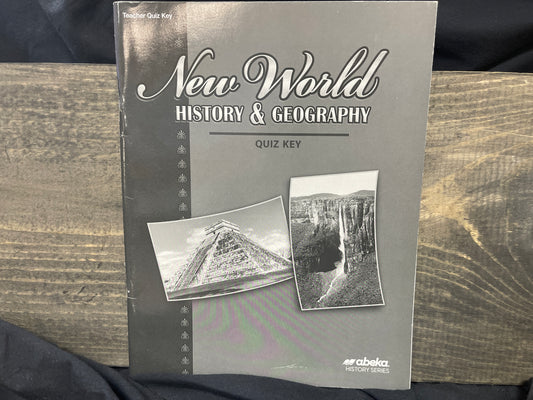 New World History and Geography Quiz Key fourth ed
