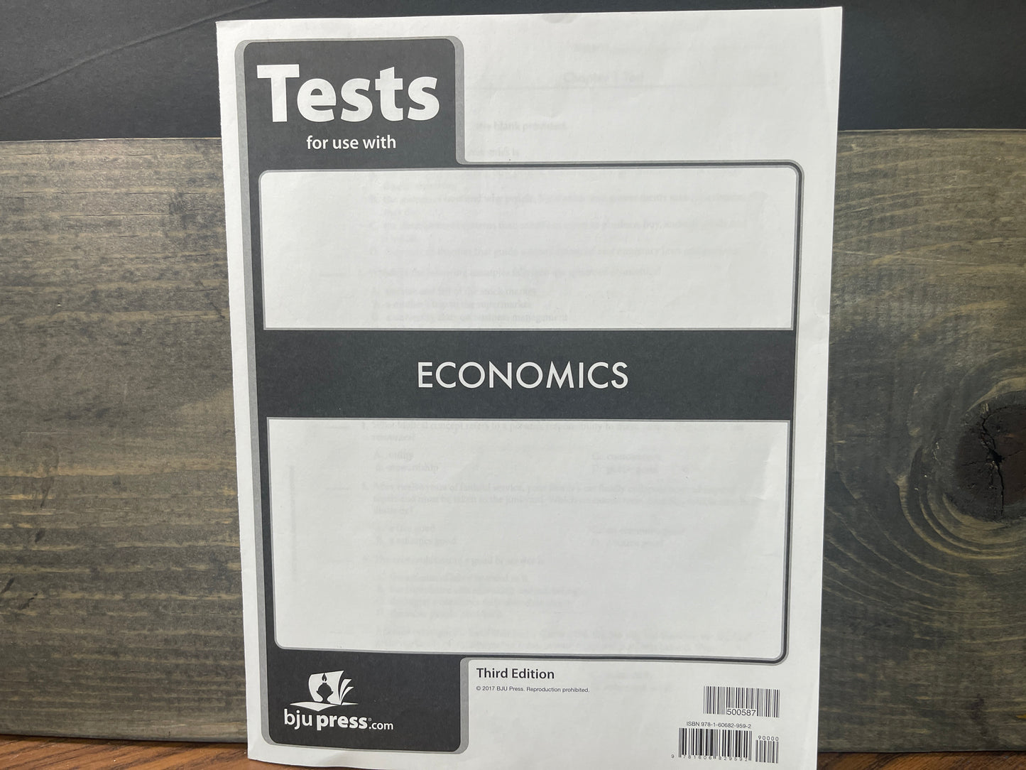 Economics Tests third ed