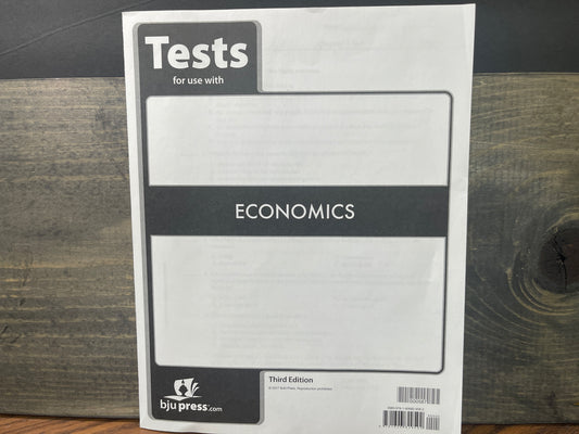 Economics Tests third ed