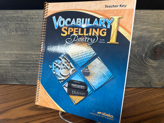 Vocabulary Spelling Poetry I sixth ed key