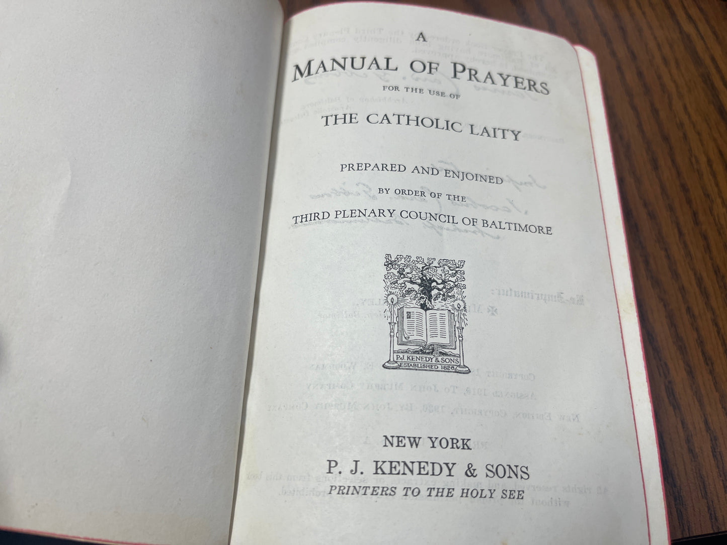 A  Manual of Prayers for the Use of the Catholic Laity