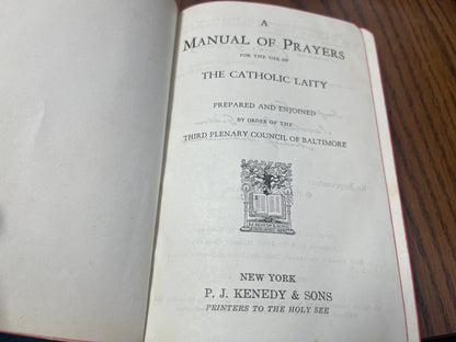 A  Manual of Prayers for the Use of the Catholic Laity