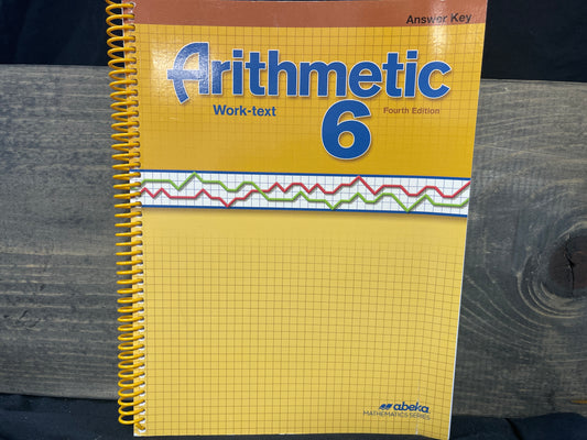 Arithmetic 6 Answer Key first ed