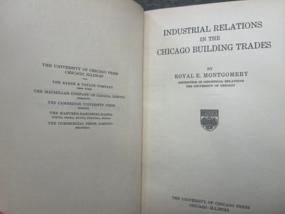 Industrial Relations in the Chicago Building Trades