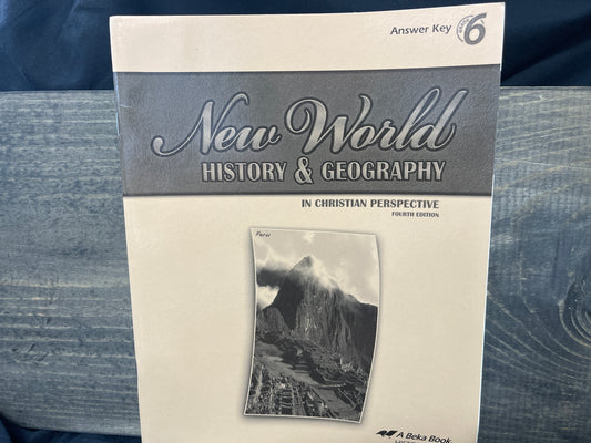 New World History and Geography Answer Key first ed