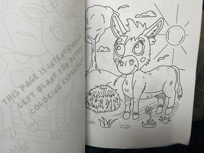 Critter Creations Volume One: Critters around a farm Hand-Drawn Coloring Book