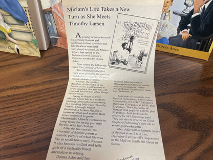 The Miriam Series Complete Set (Books 1–3) Donna Adee HC Inscribed Copies