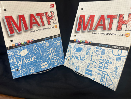 Math Built to the Common Core Course 1 volume 1 & 2 set