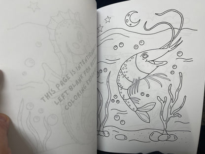Critter Creations Volume Two: Ocean Critters Hand-Drawn Coloring Book