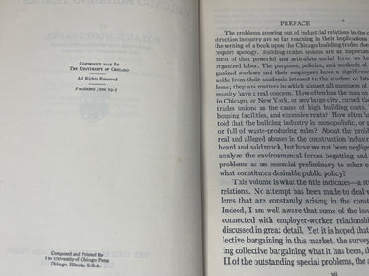 Industrial Relations in the Chicago Building Trades