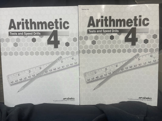 Arithmetic 4 Tests and Speed Drills test with teacher key