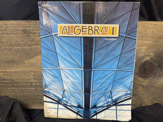 Algebra 1 text third ed