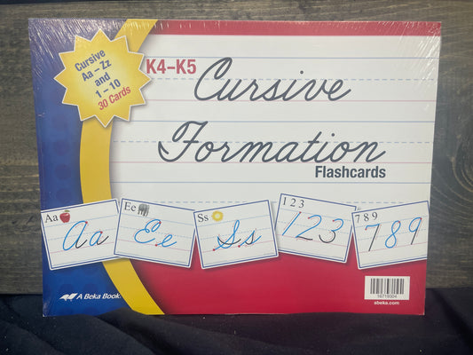 Cursive Formation Flashcards K4-K5
