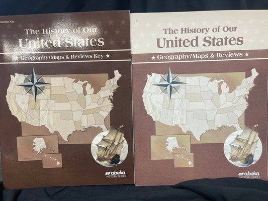PHistory of Our United States Geography Skills Book and teacher key fourth ed