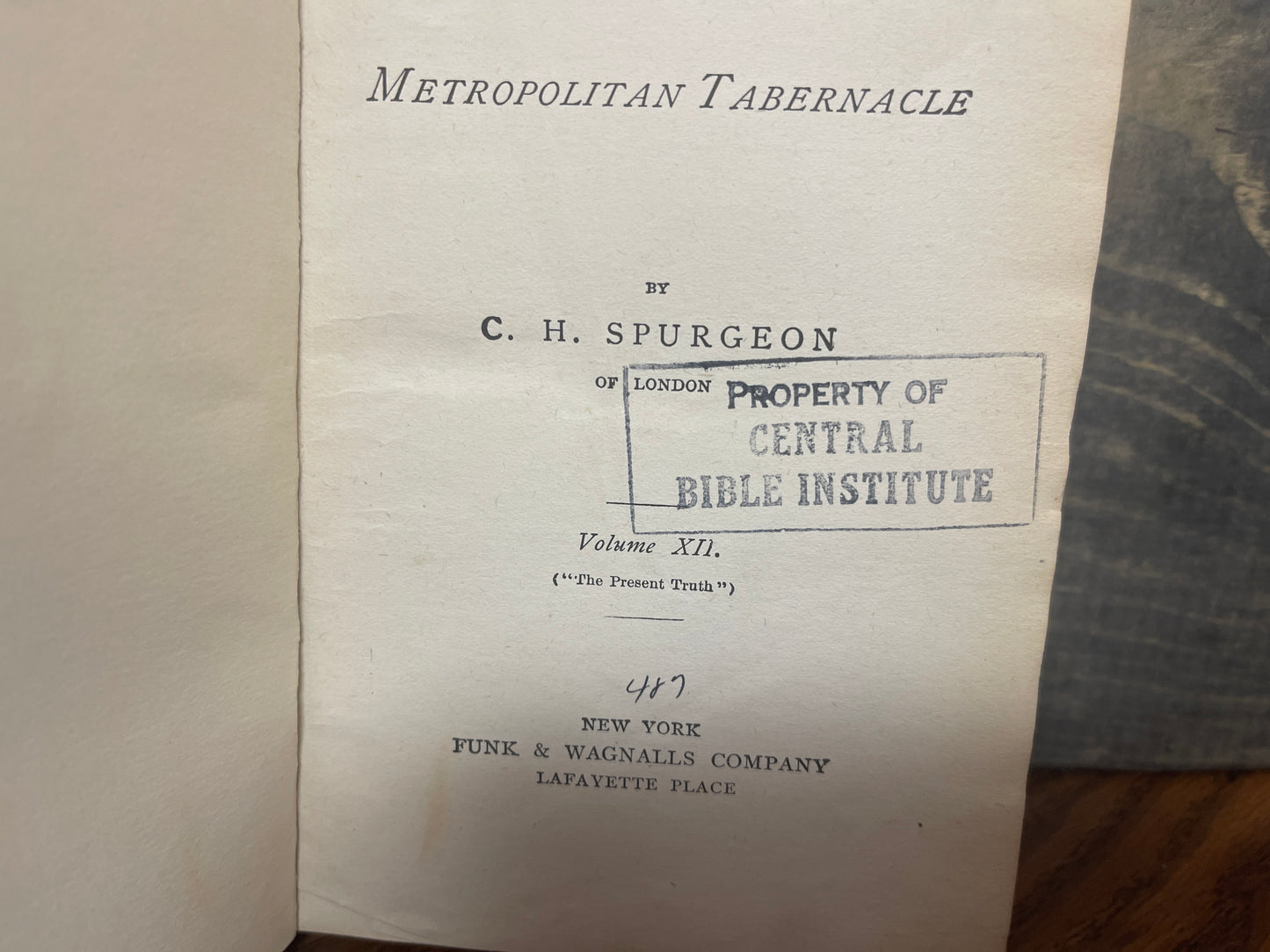 C.H. Spurgeon Sermons Metropolitan Tabernacle Vol XII