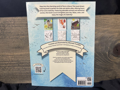 Critter Creations Volume One: Critters around a farm Hand-Drawn Coloring Book