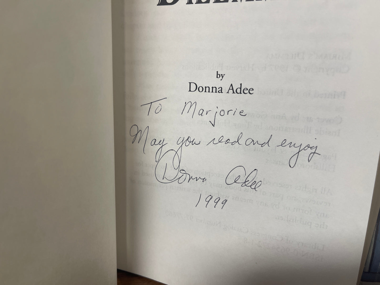 The Miriam Series Complete Set (Books 1–3) Donna Adee HC Inscribed Copies