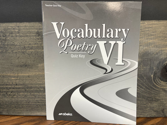Vocabulary, Poetry VI Quiz Key fifth ed