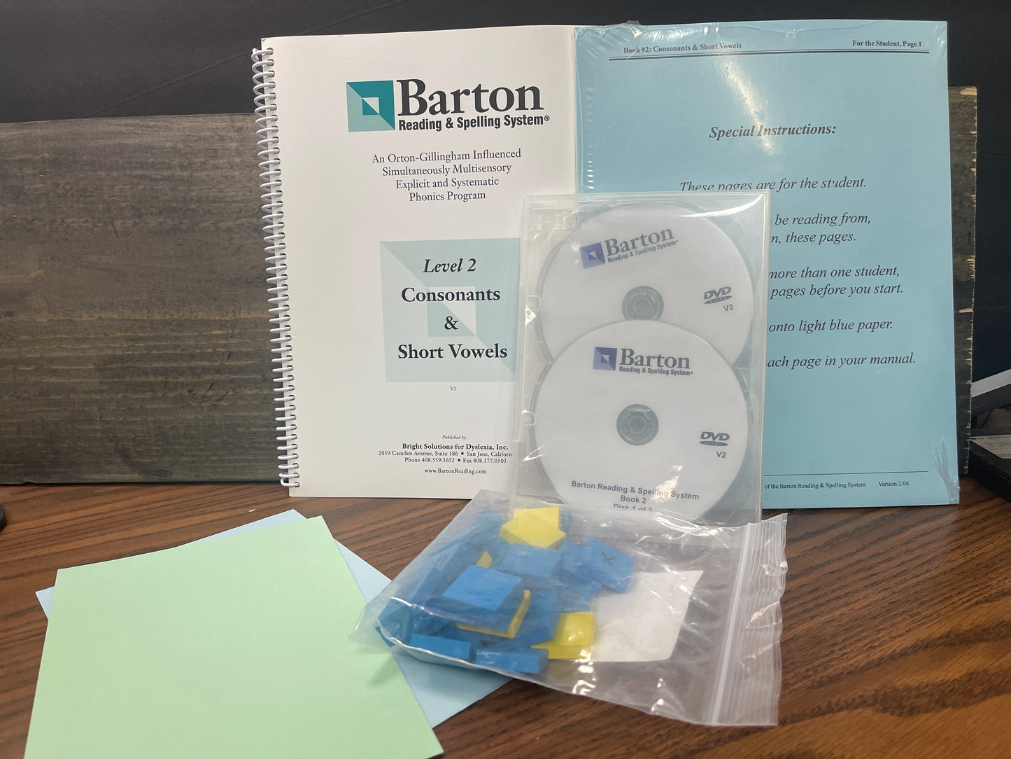 Barton Reading & Spelling System Consonants & Short Vowels Level 2