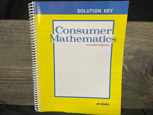 Consumer Mathematics Solution Key