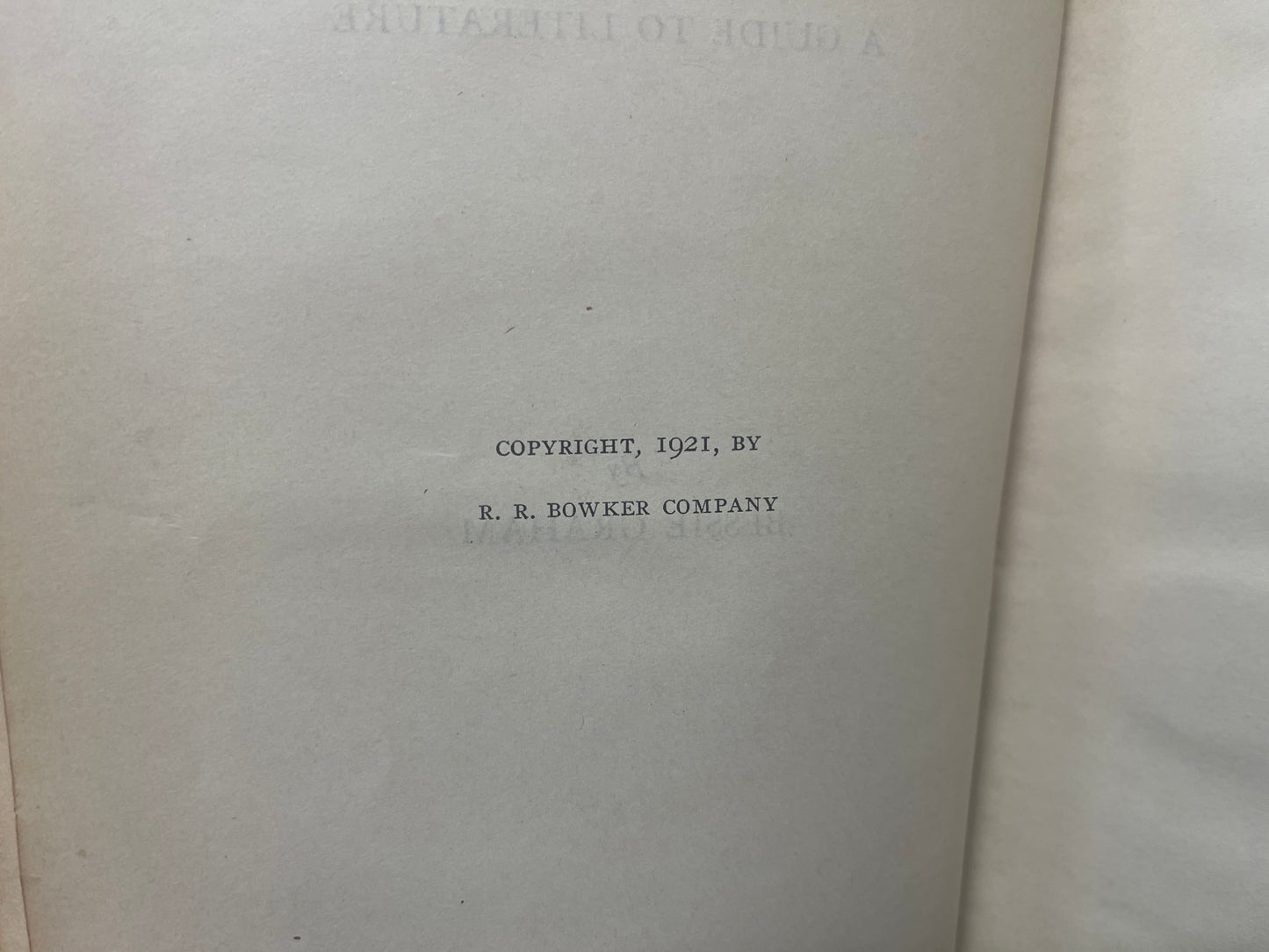 The Bookman’s Manual – Bessie Graham