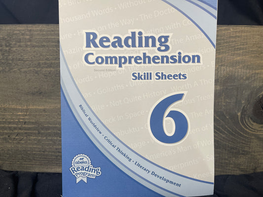 Reading Comprehension 6 Skill Sheets second ed