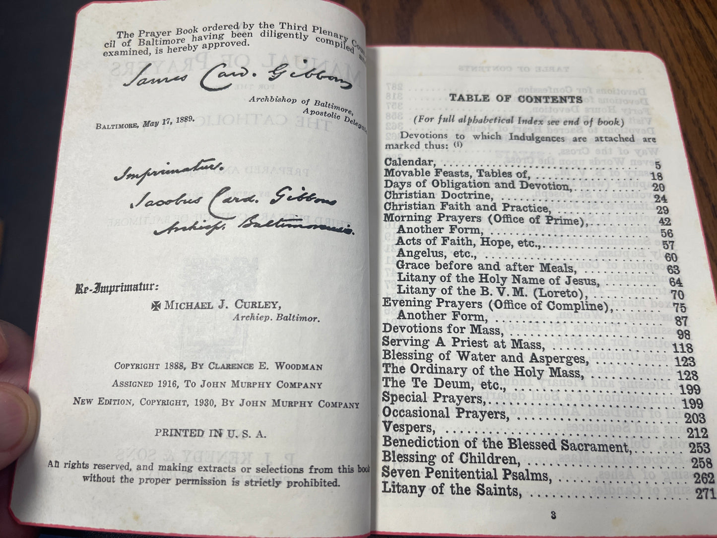 A  Manual of Prayers for the Use of the Catholic Laity