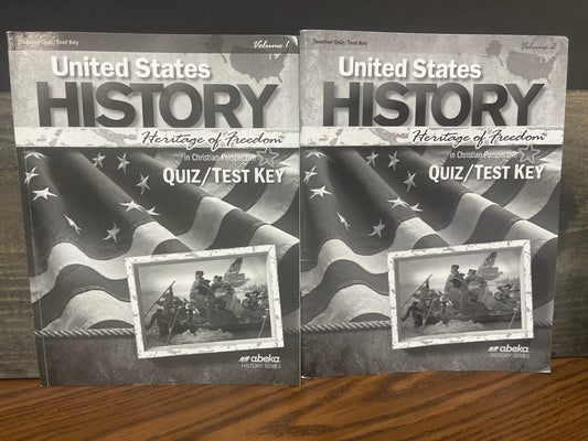 United States History Heritage of Freedom Quiz and Test Key vol 1 & 2