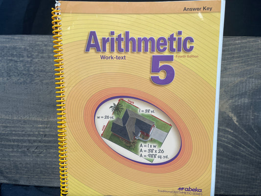 Arithmetic 5 Answer Key fourth ed